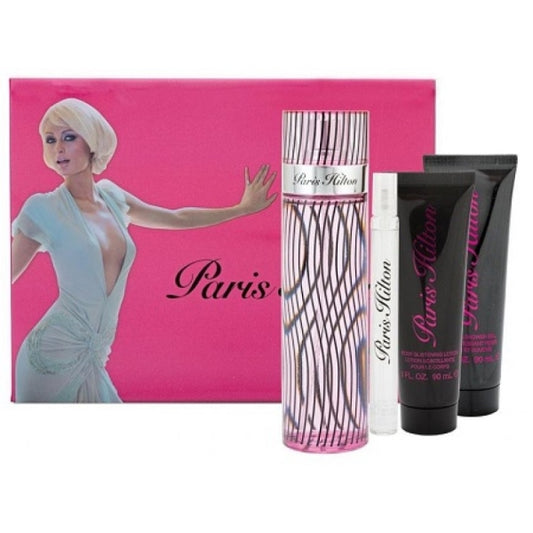 ESTUCHE PARIS HILTON PARIS HILTON MUJER 4PZS 100ML EDP + 10ML EDP + CREMA + GEL DE BAÑO