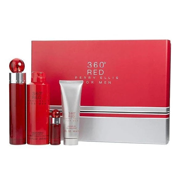 ESTUCHE PERRY ELLIS 360 RED HOMBRE 4PZS 100ML EDT + SPLASH 100ML + 30ML EDT + AFTER SHAVE