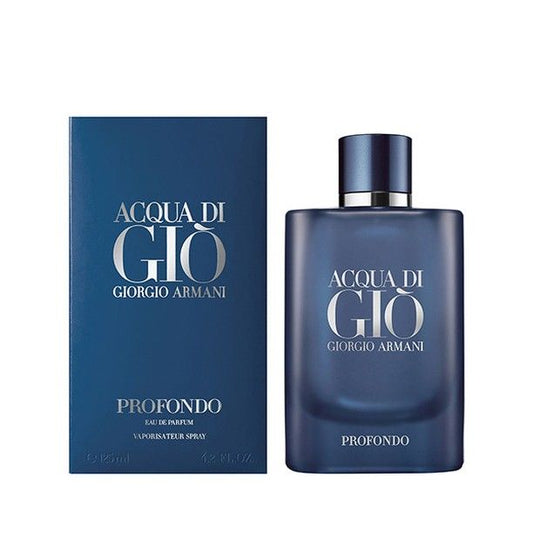 Caja y botella de Acqua di Giò Profondo 125ml EDP Giorgio Armani