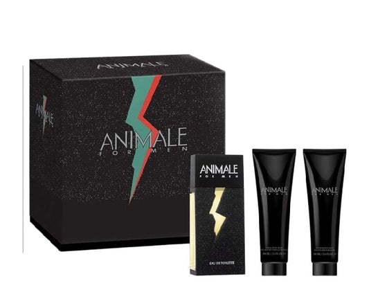 ESTUCHE ANIMALE HOMBRE 3PZS 100ML EDT + AFTER SHAVE + GEL DE BAÑO