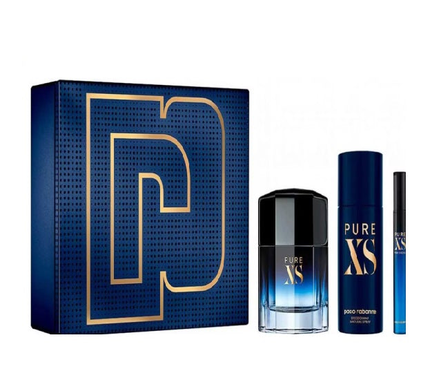 ESTUCHE PACO RABANNE PURE XS HOMBRE 3PZS 100ML EDT + DESODORANTE + 10ML EDT