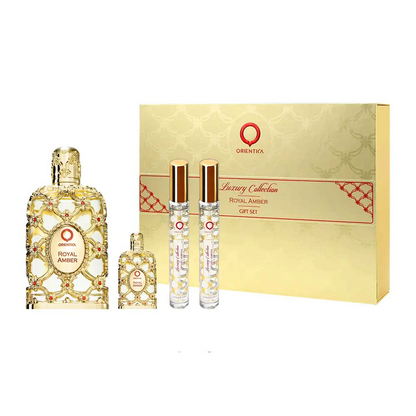 ESTUCHE ORIENTICA ROYAL AMBER UNISEX 4PZS 100ML EDP + 7.5ML EDP + 10ML EDP + 10ML EDP