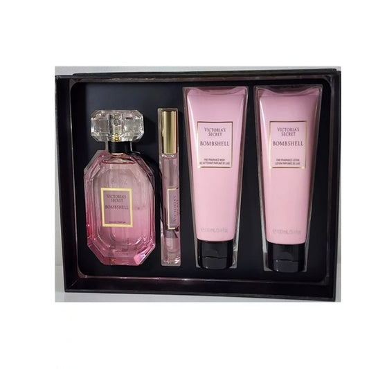 ESTUCHE VICTORIA S SECRET BOMBSHELL MUJER 4PZS EDP 100ML +7ML + CREMA + GEL BAÑO