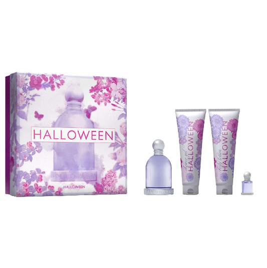 ESTUCHE JESUS DEL POZO HALLOWEEN MUJER 4PZS 100ML EDT + 4.5ML EDT + CREMA + GEL DE BAÑO