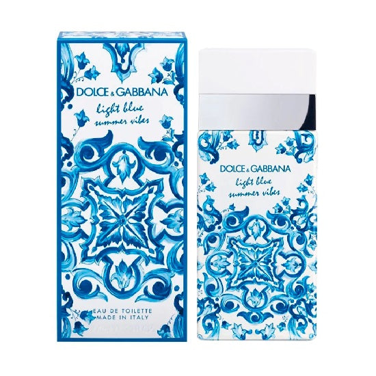 Caja y botella de Light Blue Summer Vibes Mujer 100ml EDT Dolce & Gabbana