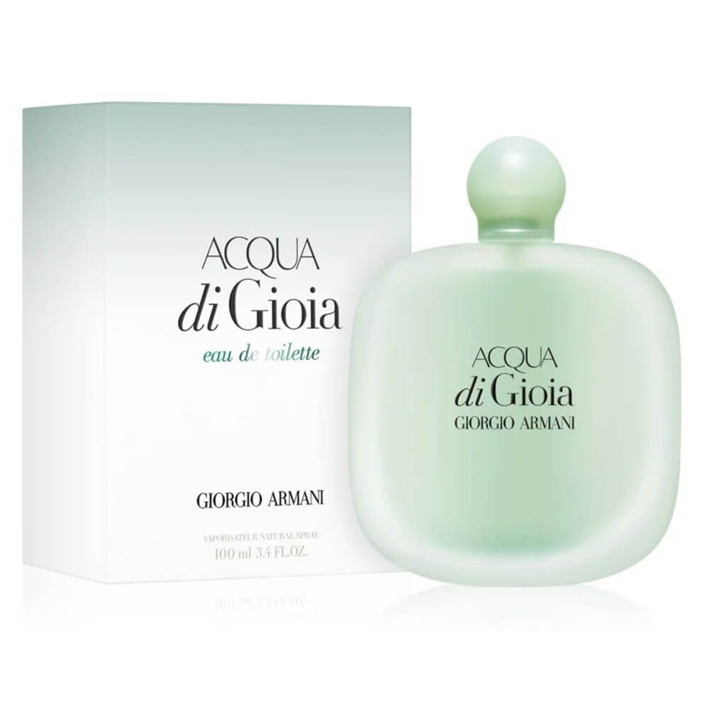 Caja y botella de Acqua di Gioia Mujer 100ml EDP Giorgio Armani