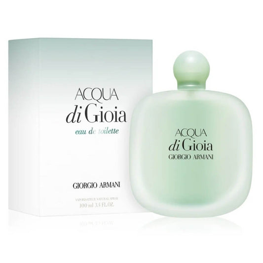 Caja y botella de Acqua di Gioia Mujer 100ml EDP Giorgio Armani