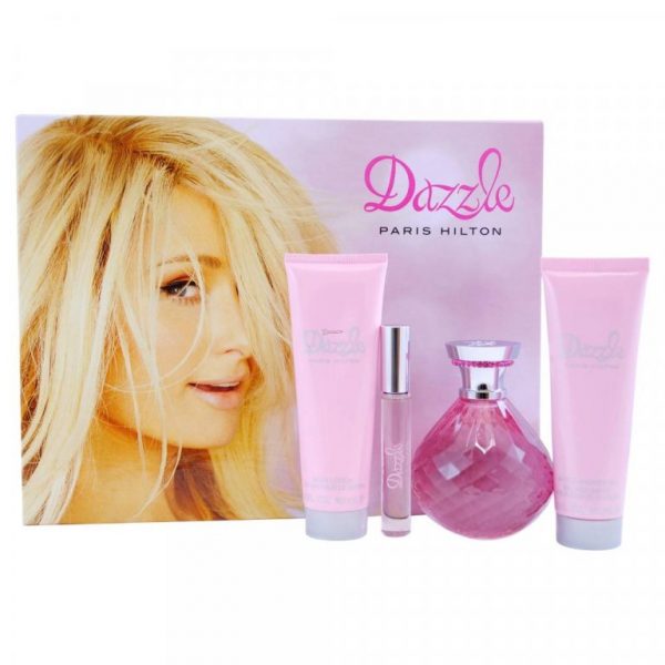 ESTUCHE PARIS HILTON DAZZLE MUJER 4PZS 125ML EDP + 10ML + GEL DE BAÑO + CREMA