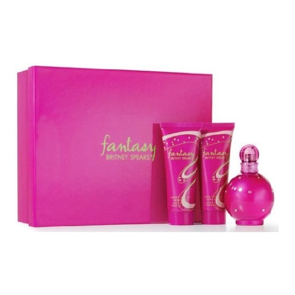 ESTUCHE BRITNEY SPEARS FANTASY MUJER 3PZS 100ML EDP + CREMA + GEL DE BAÑO